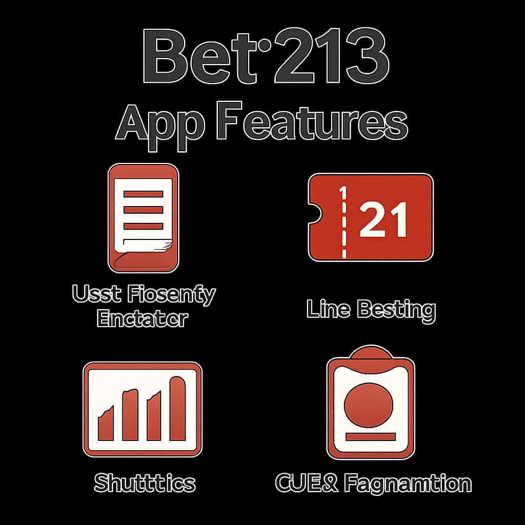 An educational diagram detailing the features of the Bet 213 App.