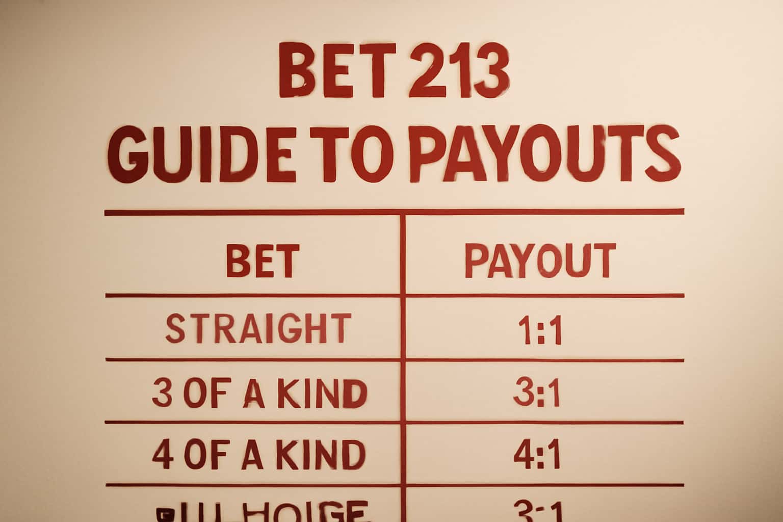 A visual representation of the Bet 213 Guide to Payouts, featuring essential withdrawal information.
