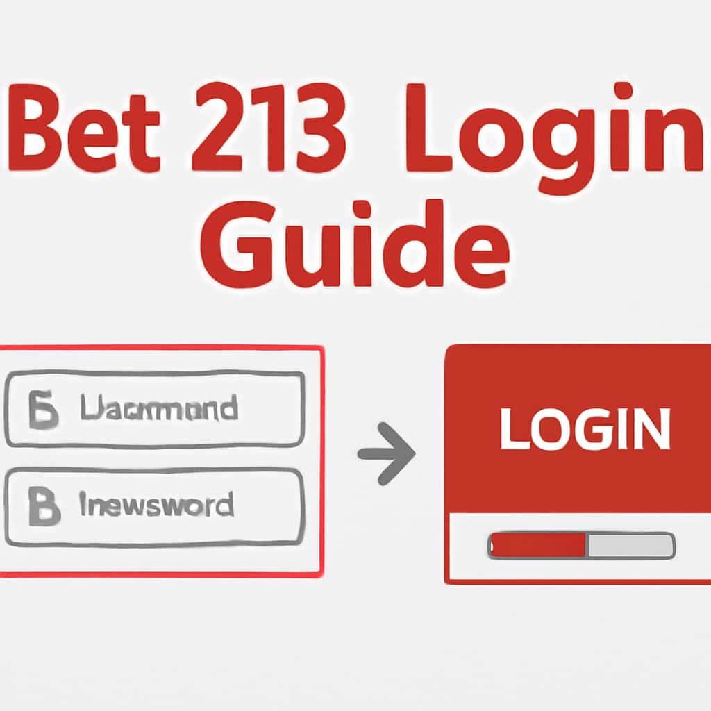 A diagram illustrating the steps to log into Bet 213.