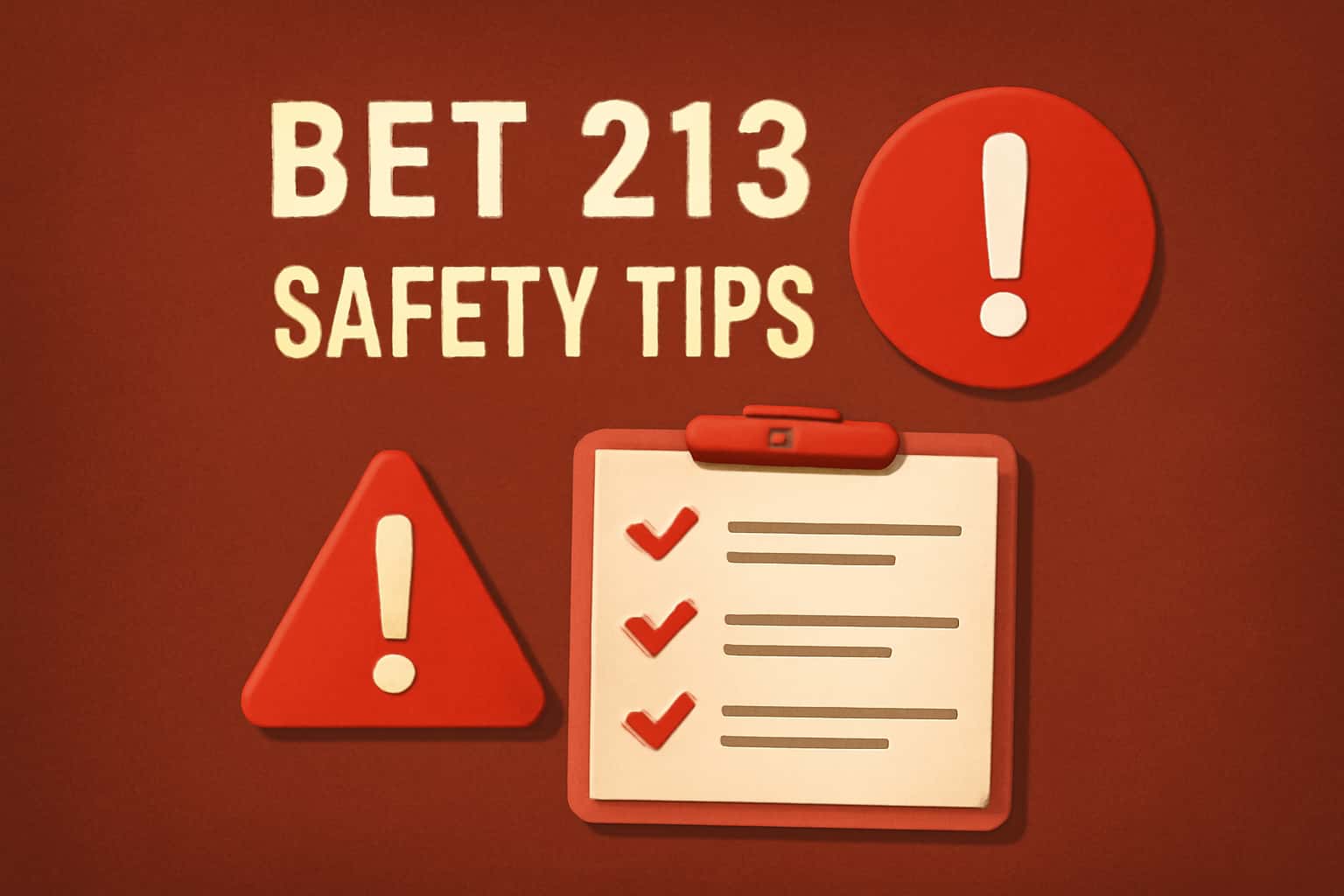 An informative scene showcasing safety tips on Bet 213.
