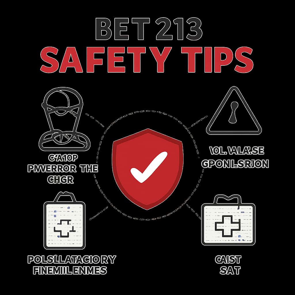 Illustration depicting key safety measures for Bet 213.