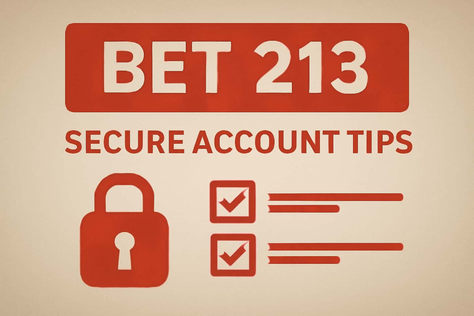 An informative visual on securing your Bet 213 account with relevant tips.